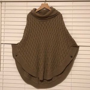 Brown knit poncho